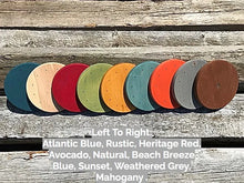 Load image into Gallery viewer, Colours of wind chime paddles. Made in Nova Scotia wind chimes.