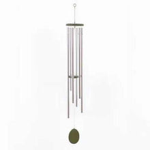 Load image into Gallery viewer, Wind chime hand made in Nova Scotia. Fifty two inches long with one inch diameter chimes. Loud deep church bell sound.