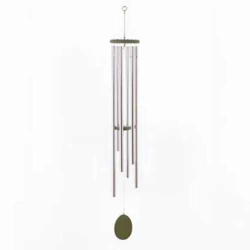 Wind chime hand made in Nova Scotia. Fifty two inches long with one inch diameter chimes. Loud deep church bell sound.
