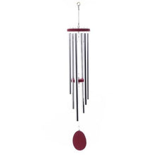 Load image into Gallery viewer, Made in Nova Scotia beautiful sounding wind chimes. Made with brushed satin finish, forty two inches long.
