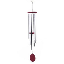 Load image into Gallery viewer, Made in Nova Scotia beautiful sounding wind chimes. Made with brushed satin finish, forty two inches long.