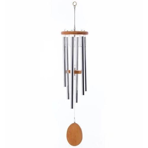 Hand made in Nova Scotia. The Kensington 36 inch windchime is made with 7/8 inch polished tubes and wire. Long lasting and beautiful sounding.  