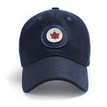 Load image into Gallery viewer, RCAF blue ball cap. Made from wool/polyester blend for warmth and style.