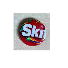 Load image into Gallery viewer, Pin on 1 1/4" button with a picture of skittles.