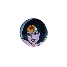 Load image into Gallery viewer, Pin on 1 1/4" button with picture of wonder women.