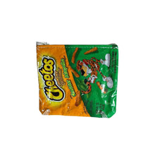 Load image into Gallery viewer, A small bag made with a Cheetos Cheddar Jalepeno bag.