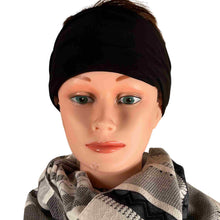 Load image into Gallery viewer, Grey, black and white circle scarf. Handmade in Toronto Ontario.