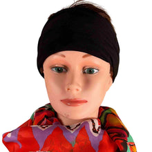 Load image into Gallery viewer, Pattern orange and brown circle scarf. Handmade in Toronto Ontario.