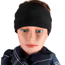 Load image into Gallery viewer, Navy blue and white circle scarf. Handmade in Toronto Ontario.