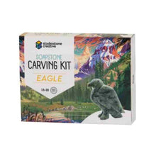 Load image into Gallery viewer, Soap stone carving set of a Eagle.
