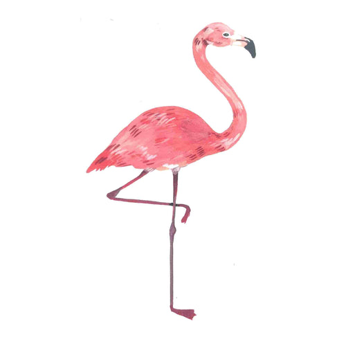 Flamingo tattoo.