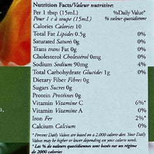 Load image into Gallery viewer, Nutritional facts for Peperonotta Tapas.