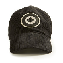 Load image into Gallery viewer, Ball cap made of 100% corduroy. Double-layer felt appliqué with round Canada flag.