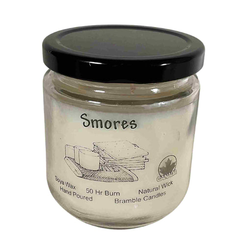 Smores scented soy candle.