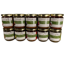 Load image into Gallery viewer, A grouping of ten flavours of tapas and tapenade.