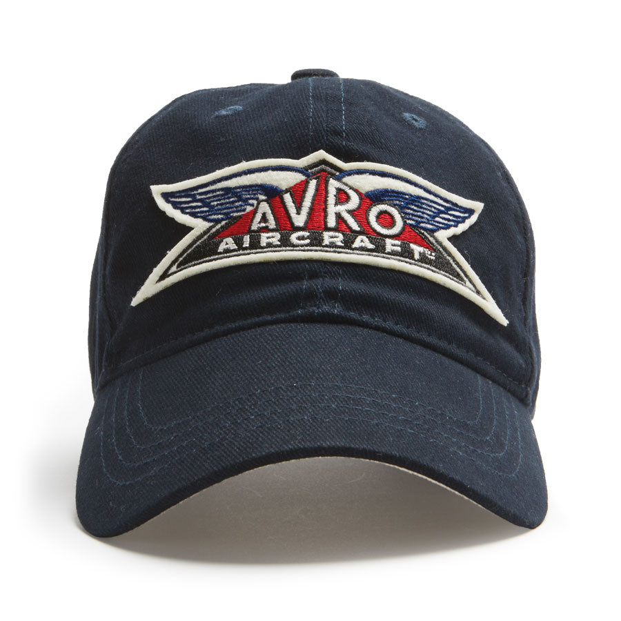Avro Aircraft ball cap made of 100% brushed cotton twill. Adjustable strap for fit.