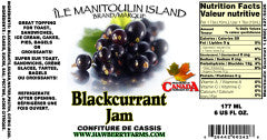 8 oz jar of Manitoulin Island Black Currant Jam.