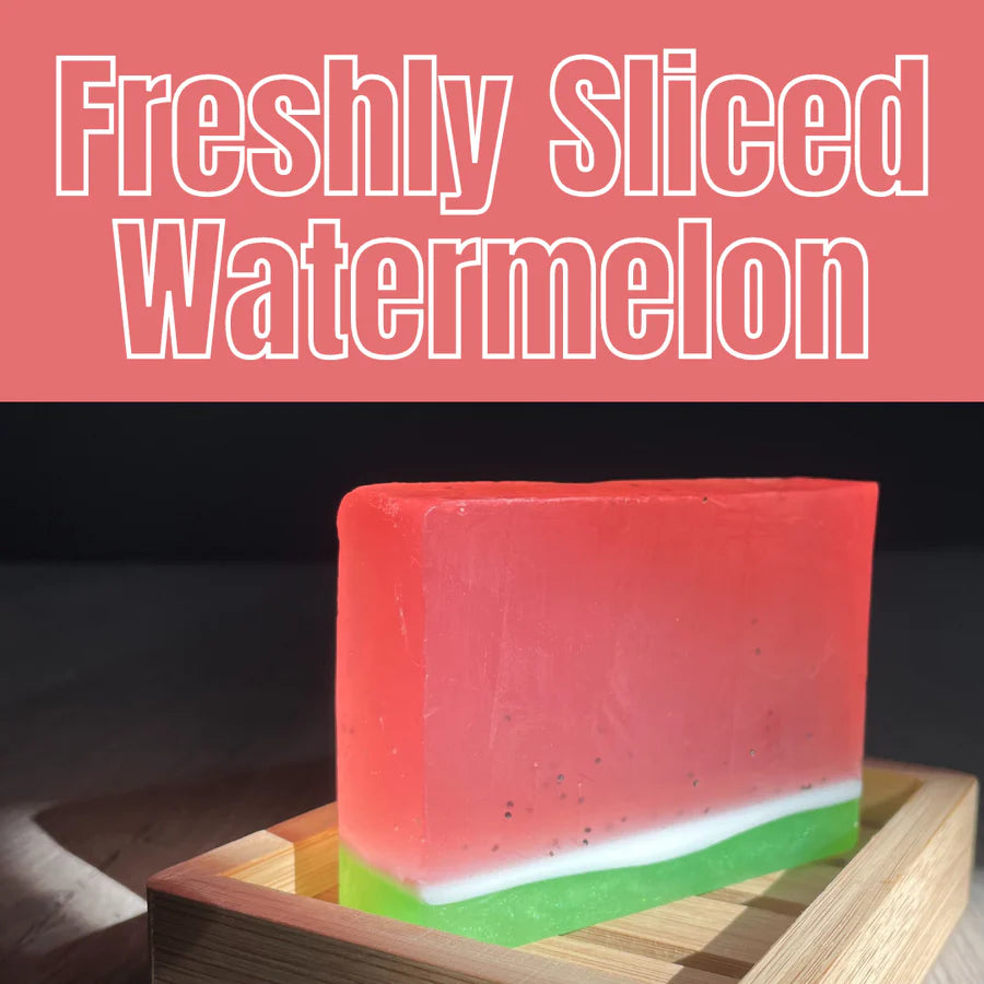 Hand made Glycerin soap. Fresh scent of freshly sliced Watermelon.