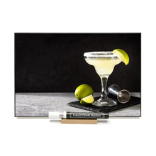 Load image into Gallery viewer, Chalk board with image of a Margarita. Use the liquid chalk marker to write with. 
