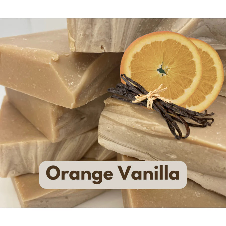 Handmade Cold process soap. Orange Vanilla is a fresh scent.