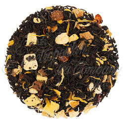 Black tea leaves with cinnamon, pumpkin and various herbs.