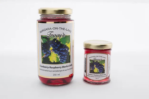 Tracy's Wine Jelly cranberry - raspberry merlot flavour.