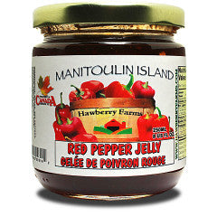 8 oz jar of Manitoulin Red Pepper Jelly.