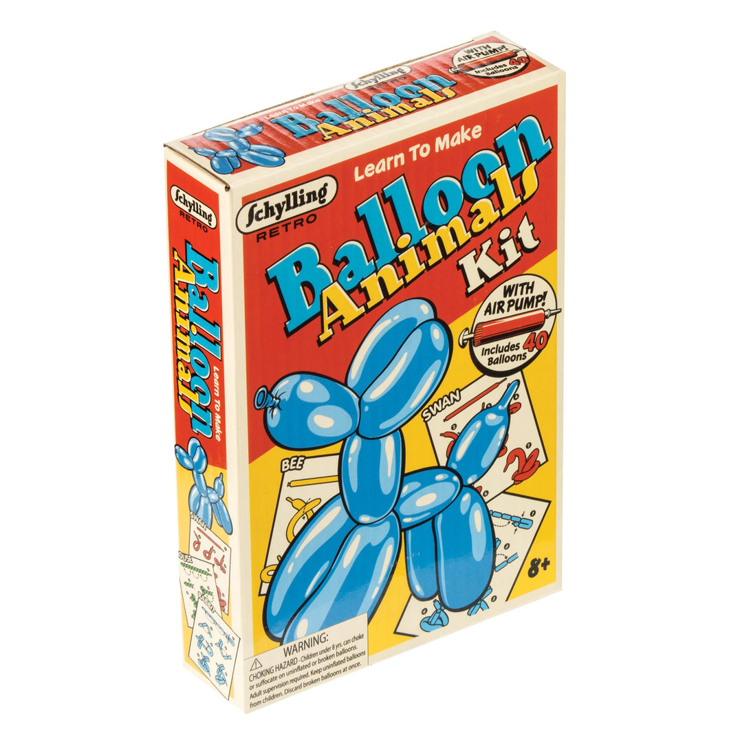 Gift box of balloons, pump and instruction for making balloon animals.