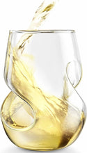 Load image into Gallery viewer, White wine glass with comfortable finger placement. Made from mouth blown glass.
