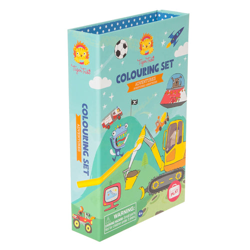 Colouring set called Adventures with pens, markers and stickers.