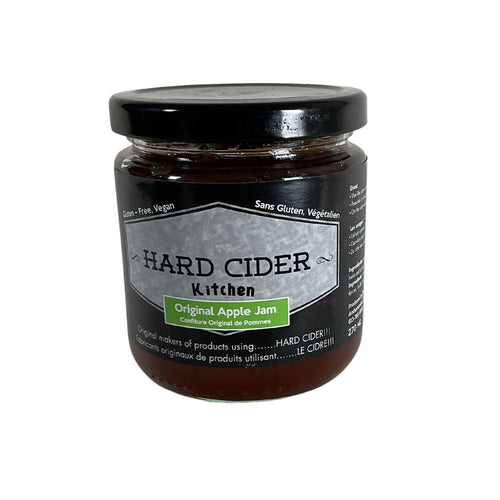 Made by shop owners.  Apple jam is made with hard cider and natural apple pectin/