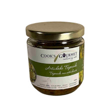 Load image into Gallery viewer, Made by shop owners. A 8oz jar of artichoke  tapenade..
