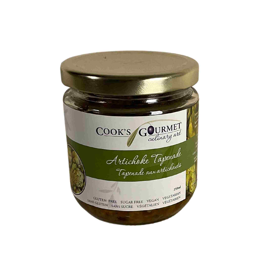 Made by shop owners. A 8oz jar of artichoke  tapenade..