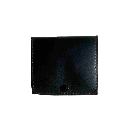 Black leather change purse.