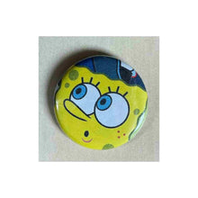 Load image into Gallery viewer, Pin on 1 1/4&quot; button with sponge bob square pants.
