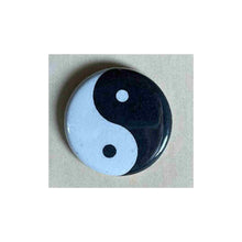 Load image into Gallery viewer, Pin on 1 1/4&quot; button with yin yang symbol.
