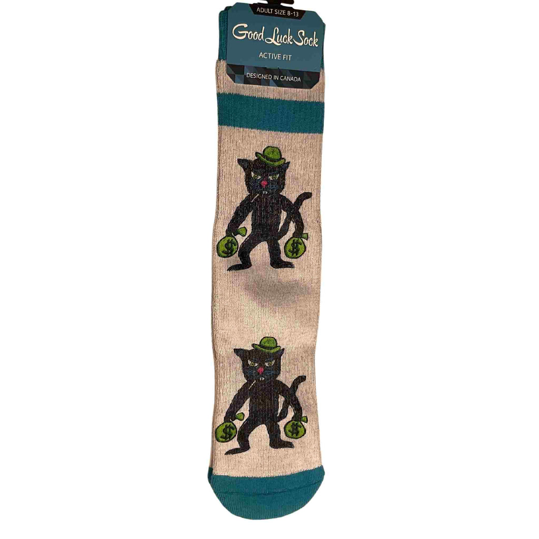 Good Luck Sock - Cat Burglar Size 8-13 Active Fit