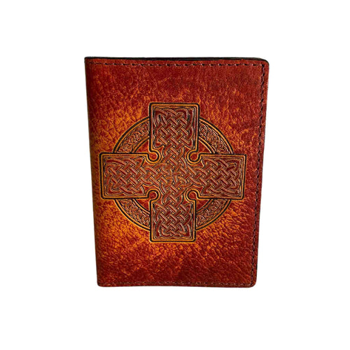 Celtic leather card wallet.