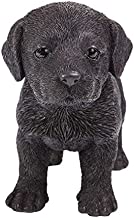 Black standing Lab puppy. Made of resin, use indoors and out.