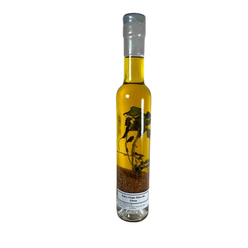 Citrus 1st press estate olive oil from Italy. Cook's Goumret infuses the natural flavour into the oil/
