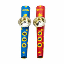 Load image into Gallery viewer, Original tin kazoo in blue or red.

