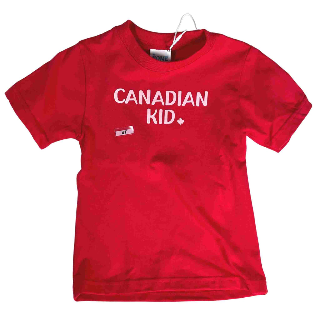 Child size t-shirt in red with 