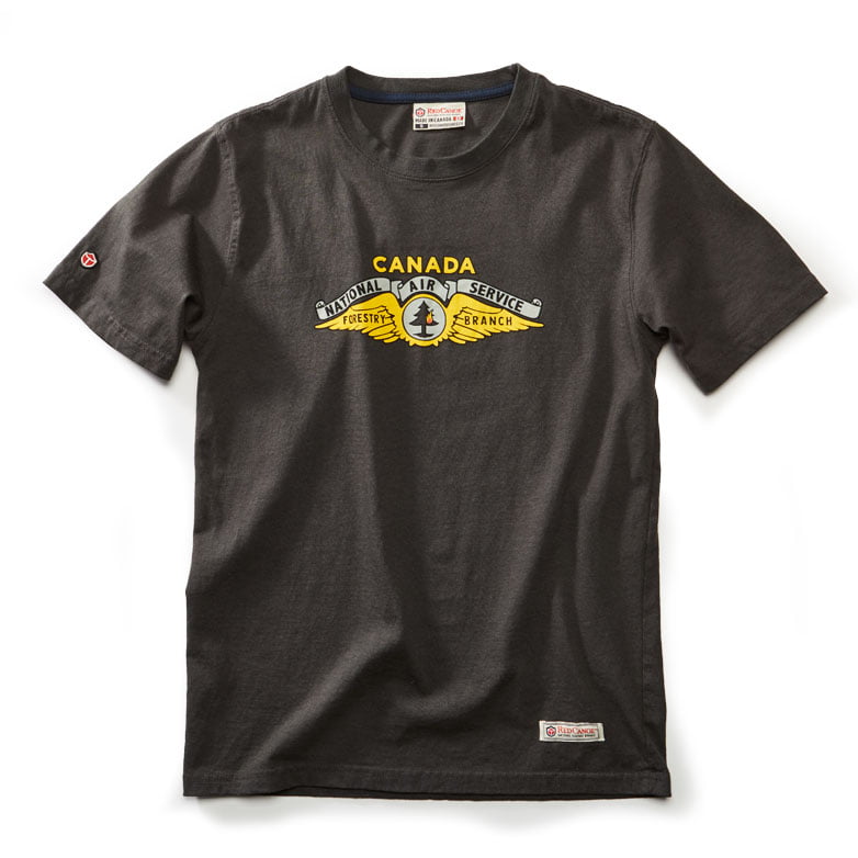 T-shirt in black with National Air Service logo.