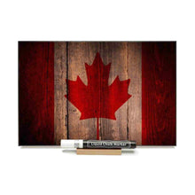 Load image into Gallery viewer, Photo chalkboard with image of retro Canada flag. 
