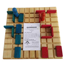 Load image into Gallery viewer, Wooden strategy game with wood board and wooden game pieces.
