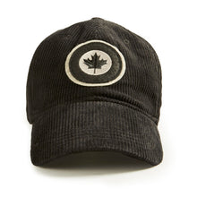 Load image into Gallery viewer, Ball cap made of 100% corduroy. Double-layer felt appliqué with round Canada flag.
