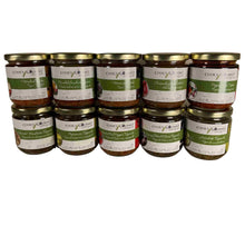 Load image into Gallery viewer, A grouping of ten flavours of Tapenade and Tapas.
