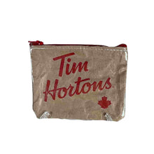 Load image into Gallery viewer, A small bag made with a Tim Horton&#39;s bag.
