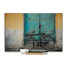 Load image into Gallery viewer, Photo chalk board of a vintage bike.
