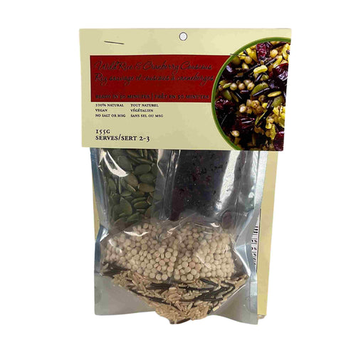 Wild Rice and Cranberry Couscous cooking kit.